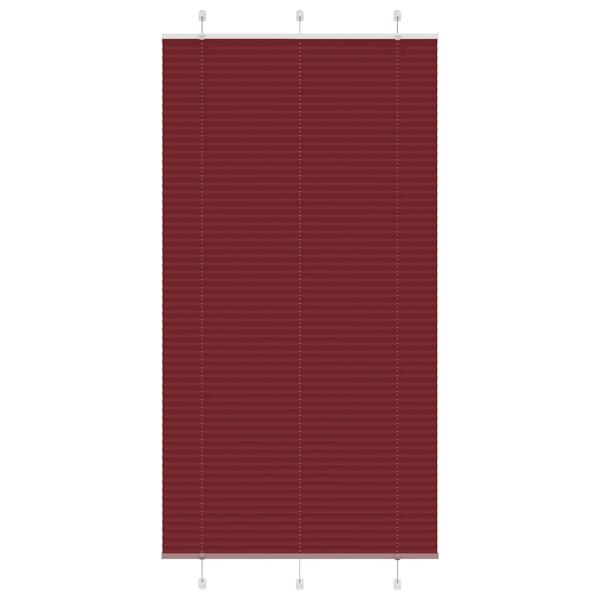 ARDEBO.de - Plissee Bordeauxrot 105x200 cm Stoffbreite 104,4 cm Polyester