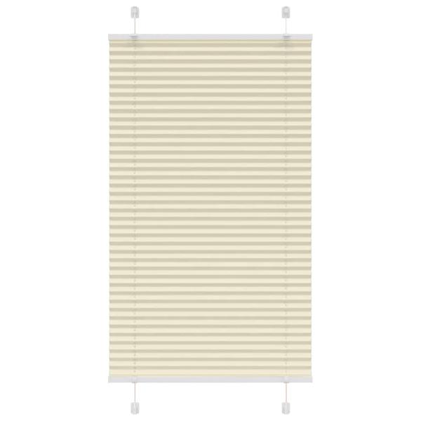 ARDEBO.de - Plissee Creme 80x100 cm Stoffbreite 79,4 cm Polyester