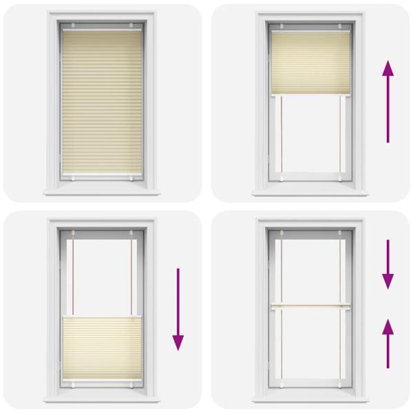 Plissee Creme 80x100 cm Stoffbreite 79,4 cm Polyester