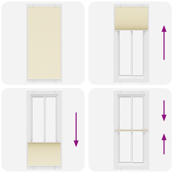 Plissee Creme 90x200 cm Stoffbreite 89,4 cm Polyester