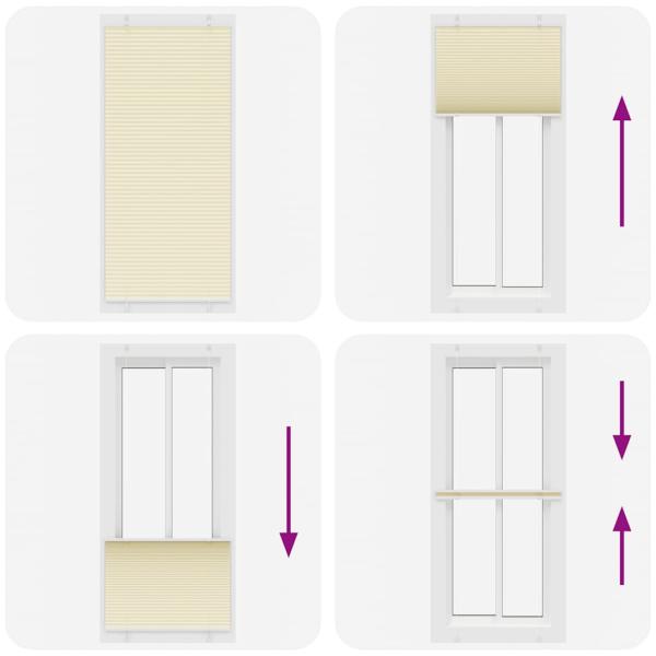 Plissee Creme 100x200 cm Stoffbreite 99,4 cm Polyester