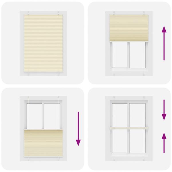 Plissee Creme 100x150 cm Stoffbreite 99,4 cm Polyester