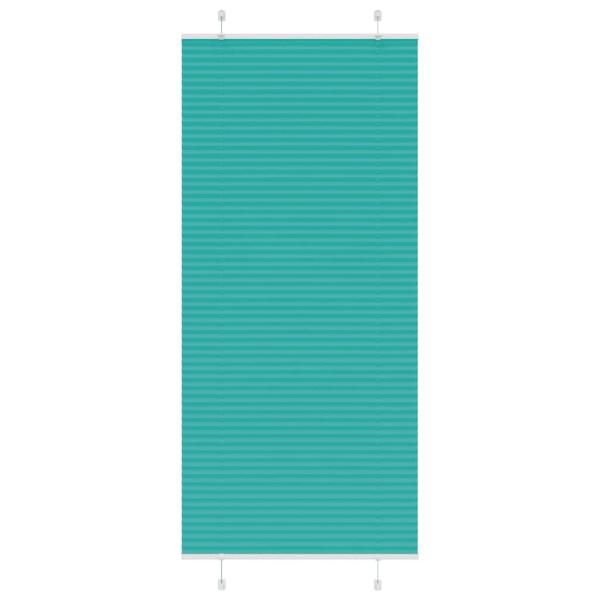 ARDEBO.de - Plissee Petrolgrün 100x200 cm Stoffbreite 99,4 cm Polyester