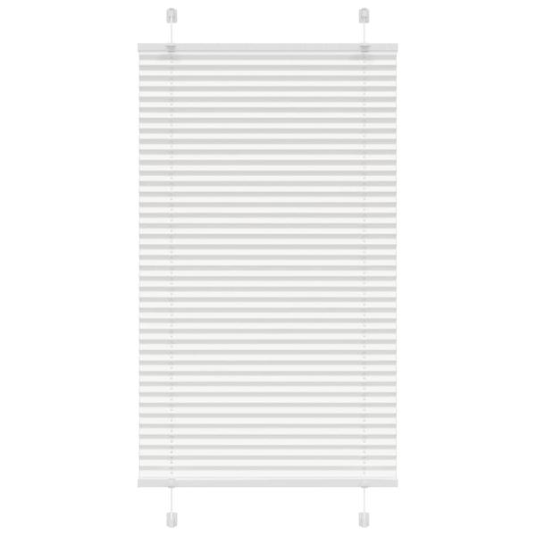 ARDEBO.de - Plissee Weiß 75x150 cm Stoffbreite 74,4 cm Polyester