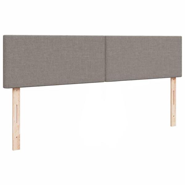 Ottoman-Bett mit Matratze & LEDs Taupe 180x200 cm Stoff