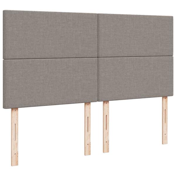 Ottoman-Bett mit Matratze & LEDs Taupe 180x200 cm Stoff