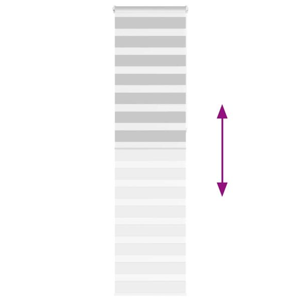 Zebrarollo Hellgrau 55x230 cm Stoffbreite 50,9 cm Polyester