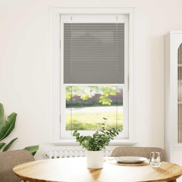ARDEBO.de - Plissee Anthrazit 65x100 cm Stoffbreite 64,4 cm Polyester