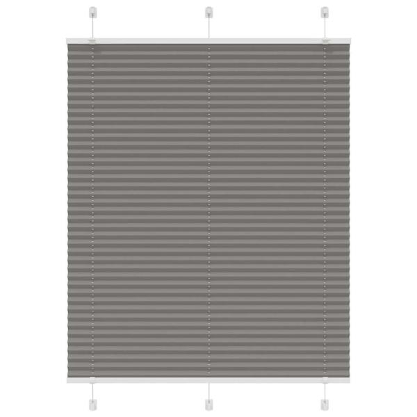 ARDEBO.de - Plissee Anthrazit 110x150 cm Stoffbreite 109,4 cm Polyester