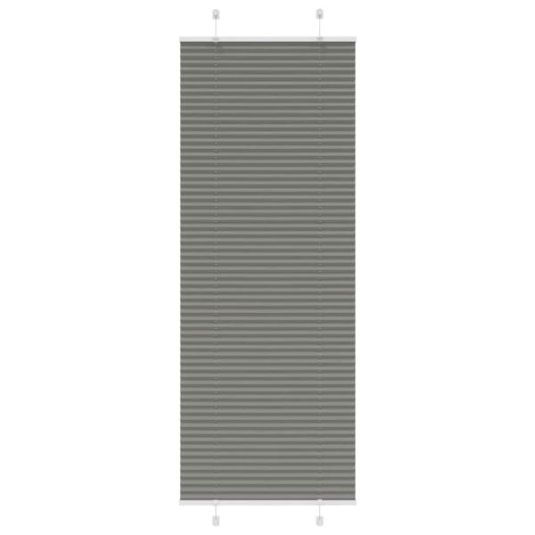 ARDEBO.de - Plissee Anthrazit 80x200 cm Stoffbreite 79,4 cm Polyester
