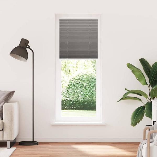 Plissee Anthrazit 80x200 cm Stoffbreite 79,4 cm Polyester