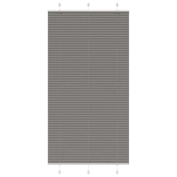 ARDEBO.de - Plissee Anthrazit 110x200 cm Stoffbreite 109,4 cm Polyester
