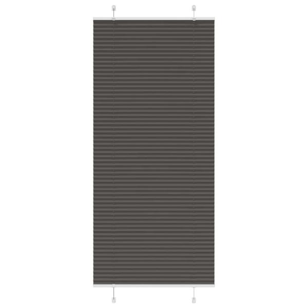 ARDEBO.de - Plissee Schwarz 90x200 cm Stoffbreite 89,4 cm Polyester