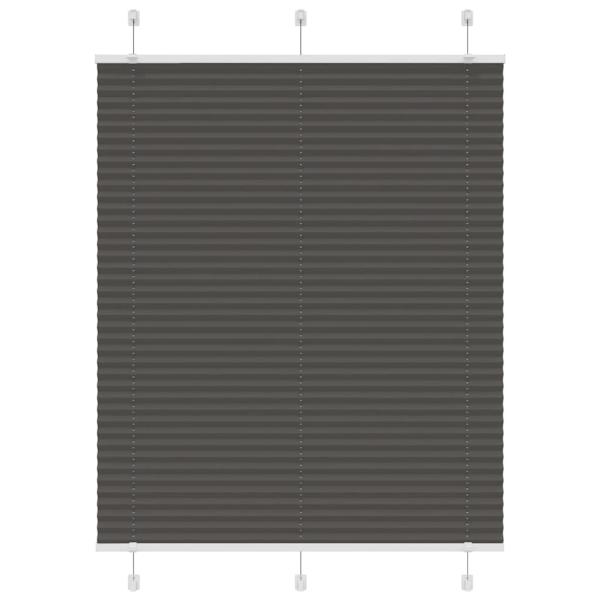 ARDEBO.de - Plissee Schwarz 110x150 cm Stoffbreite 109,4 cm Polyester