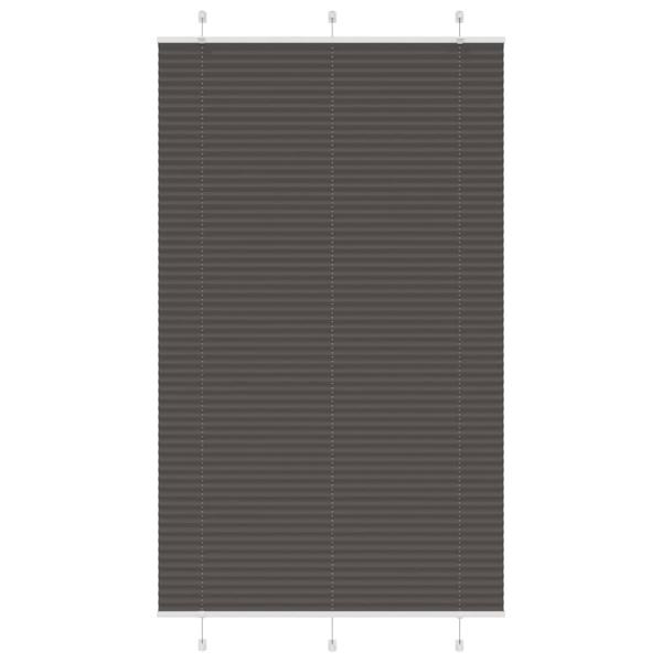 ARDEBO.de - Plissee Schwarz 120x200 cm Stoffbreite 119,4 cm Polyester