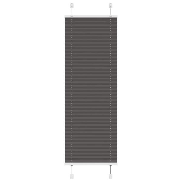 ARDEBO.de - Plissee Schwarz 45x150 cm Stoffbreite 44,4 cm Polyester