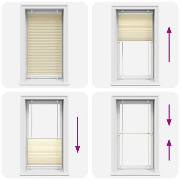 Plissee Creme 75x100 cm Stoffbreite 74,4 cm Polyester