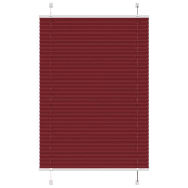 ARDEBO.de - Plissee Bordeauxrot 90x150 cm Stoffbreite 89,4 cm Polyester