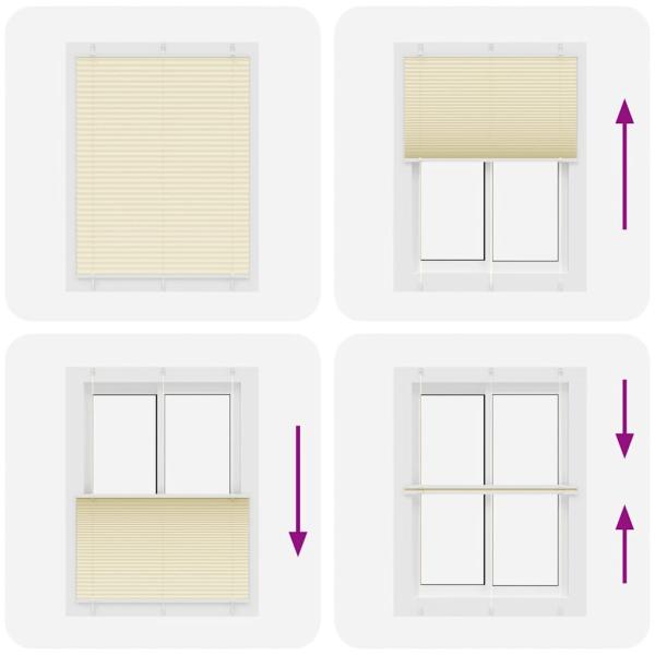 Plissee Creme 110x100 cm Stoffbreite 109,4 cm Polyester