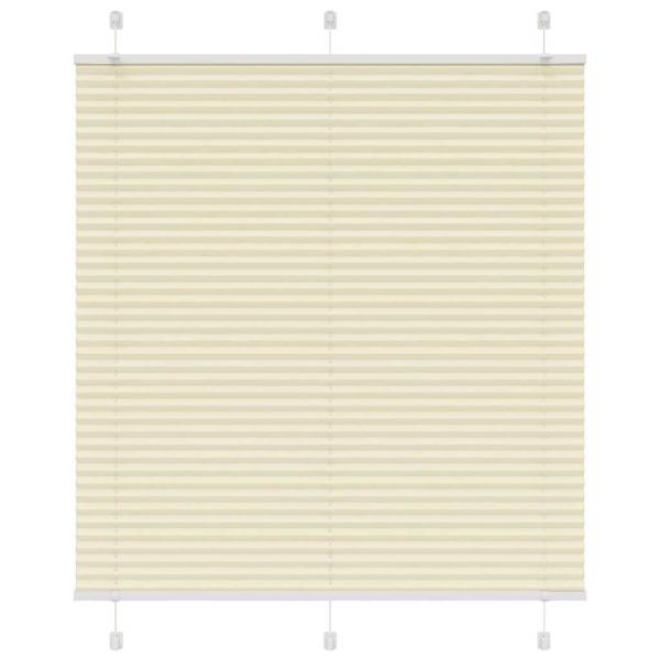 ARDEBO.de - Plissee Creme 120x100 cm Stoffbreite 119,4 cm Polyester
