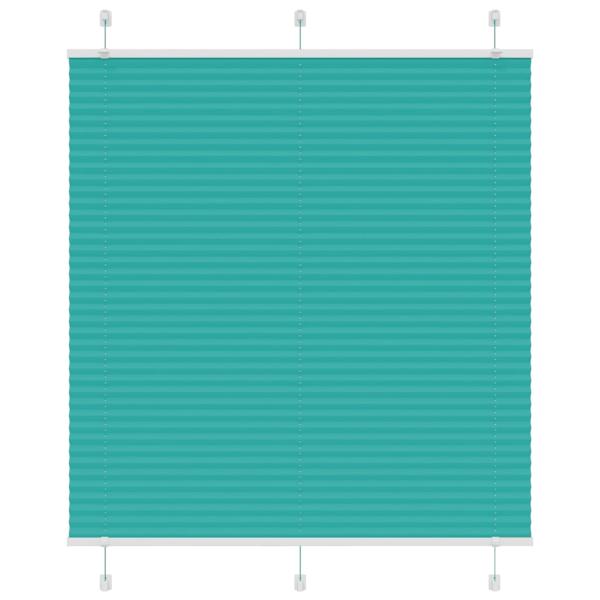 ARDEBO.de - Plissee Petrolgrün 115x100 cm Stoffbreite 114,4 cm Polyester