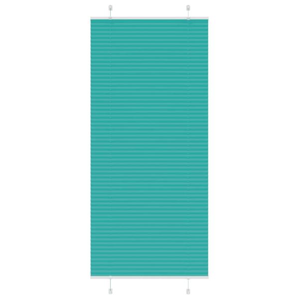 ARDEBO.de - Plissee Petrolgrün 95x200 cm Stoffbreite 94,4 cm Polyester