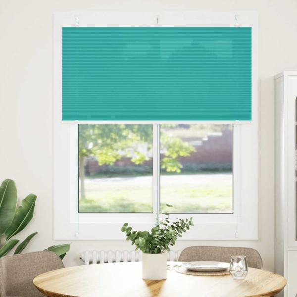 ARDEBO.de - Plissee Petrolgrün 120x150 cm Stoffbreite 119,4 cm Polyester
