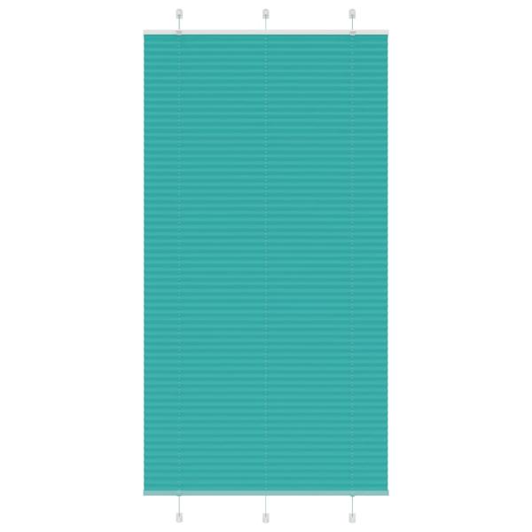 ARDEBO.de - Plissee Petrolgrün 105x200 cm Stoffbreite 104,4 cm Polyester
