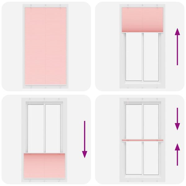 Plissee Rosa 110x200 cm Stoffbreite 109,4 cm Polyester