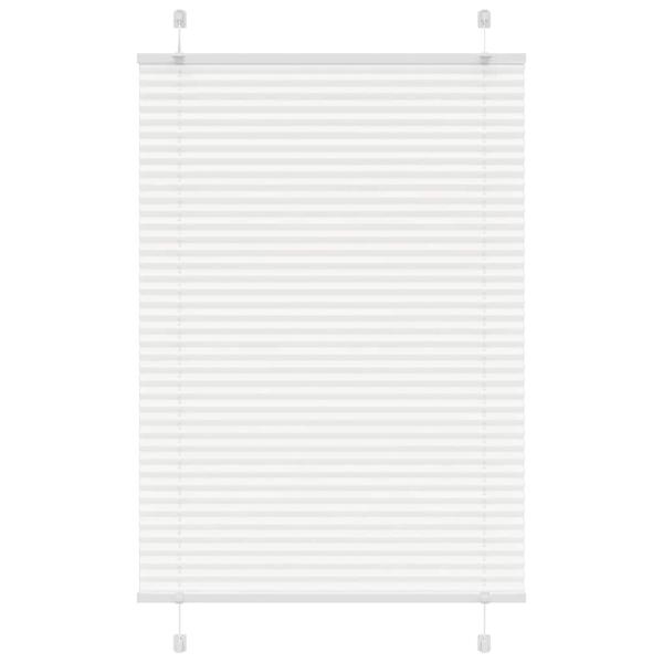 ARDEBO.de - Plissee Weiß 85x100 cm Stoffbreite 84,4 cm Polyester