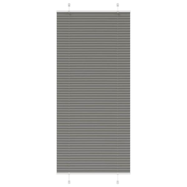 ARDEBO.de - Plissee Anthrazit 90x200 cm Stoffbreite 89,4 cm Polyester