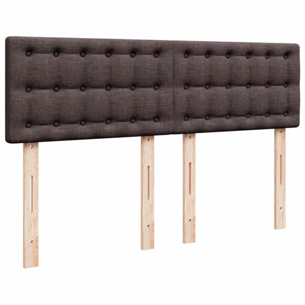 Boxspringbett mit Matratze Dunkelbraun 140x190 cm Stoff