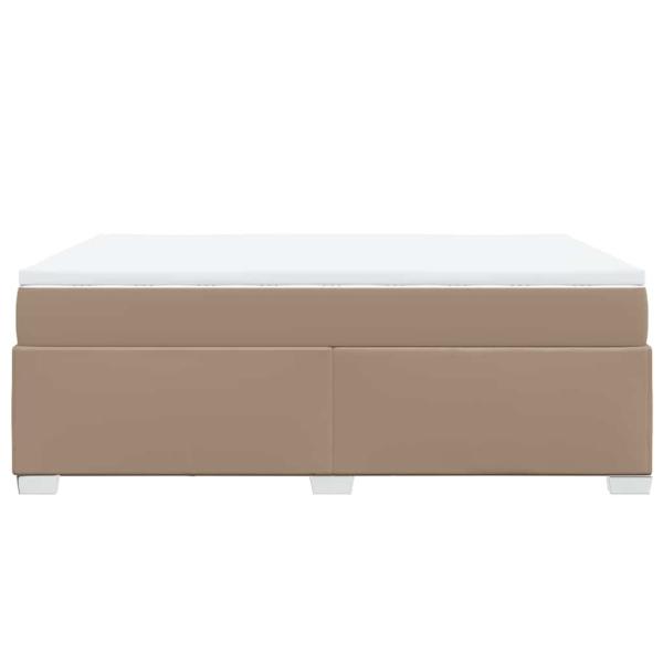 Boxspringbett Matratze Cappuccino-Braun 140x190cm Kunstleder