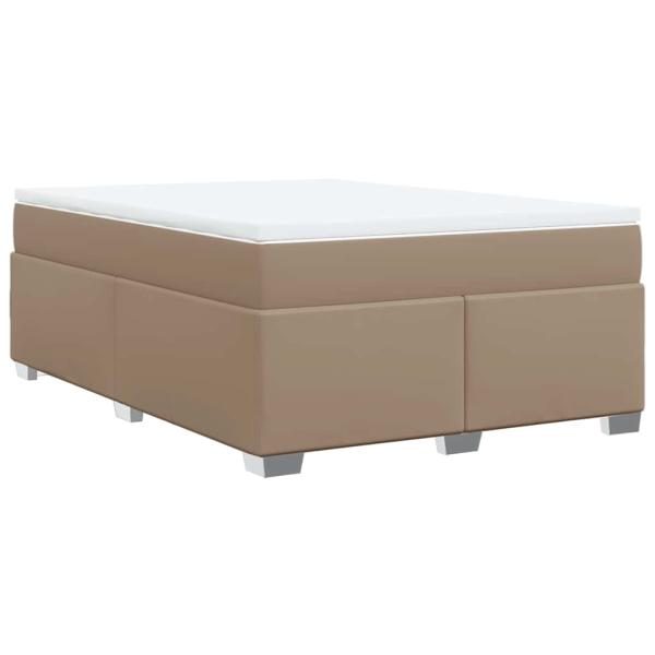 Boxspringbett Matratze Cappuccino-Braun 140x190cm Kunstleder