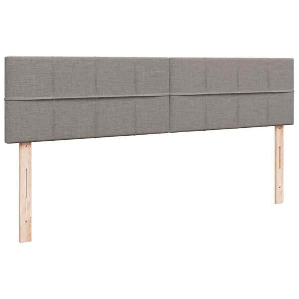 Ottoman-Bett mit Matratze & LEDs Taupe 180x200 cm Stoff