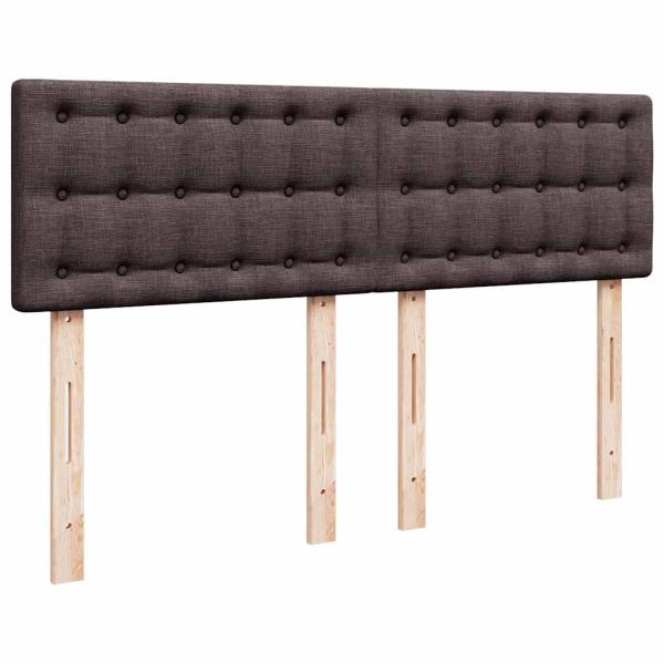 Ottoman-Bett mit Matratze & LEDs Dunkelbraun 140x190 cm Stoff