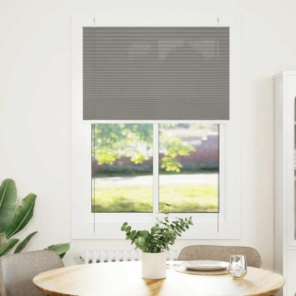 ARDEBO.de - Plissee Anthrazit 85x100 cm Stoffbreite 84,4 cm Polyester