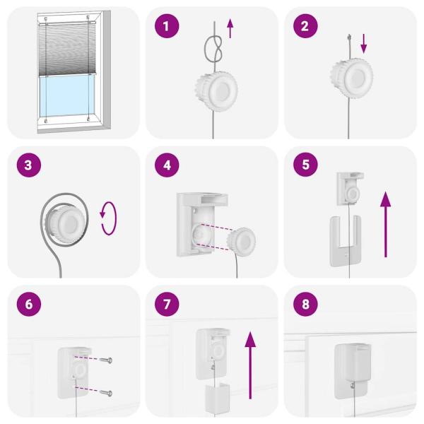 Plissee Anthrazit 55x100 cm Stoffbreite 54,4 cm Polyester