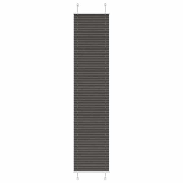 ARDEBO.de - Plissee Schwarz 45x200 cm Stoffbreite 44,4 cm Polyester