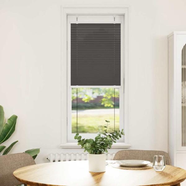 Plissee Schwarz 50x100 cm Stoffbreite 49,4 cm Polyester