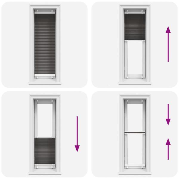 Plissee Schwarz 50x100 cm Stoffbreite 49,4 cm Polyester