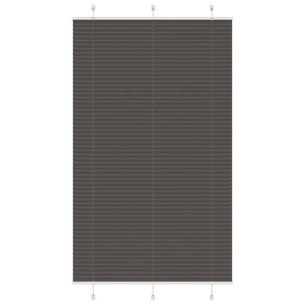 ARDEBO.de - Plissee Schwarz 115x200 cm Stoffbreite 114,4 cm Polyester