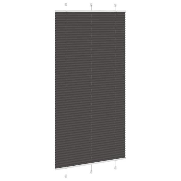 Plissee Schwarz 105x200 cm Stoffbreite 104,4 cm Polyester
