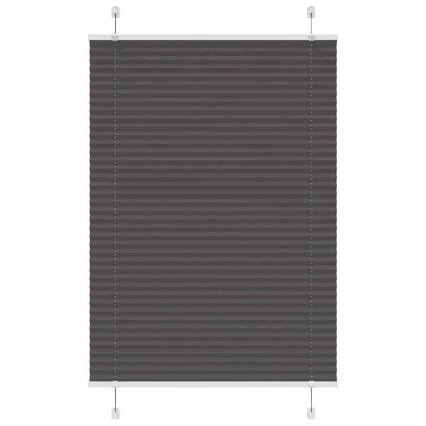ARDEBO.de - Plissee Schwarz 95x150 cm Stoffbreite 94,4 cm Polyester