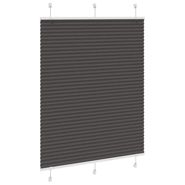 Plissee Schwarz 110x100 cm Stoffbreite 109,4 cm Polyester