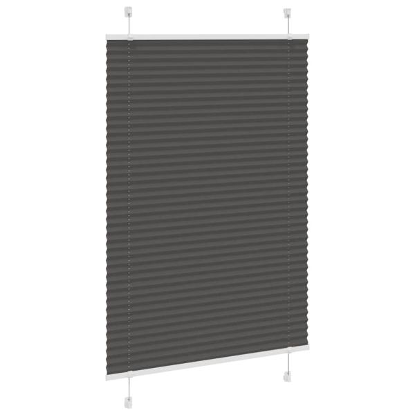 Plissee Schwarz 85x100 cm Stoffbreite 84,4 cm Polyester