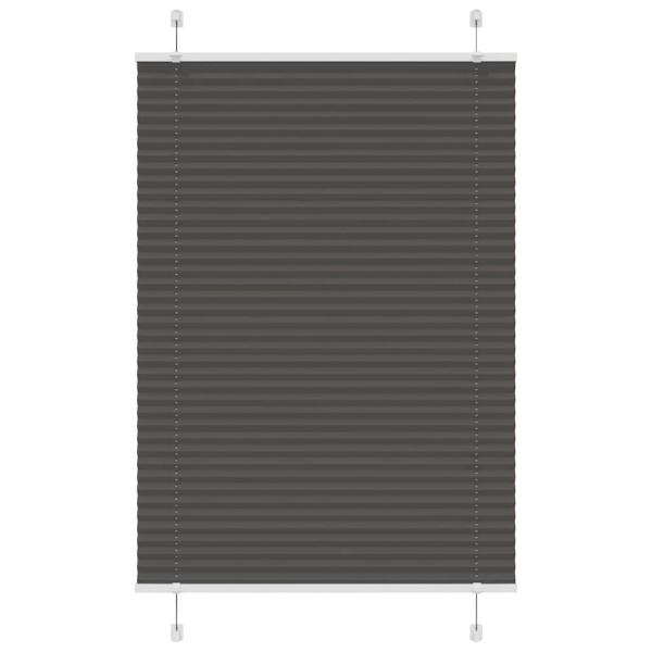 ARDEBO.de - Plissee Schwarz 85x150 cm Stoffbreite 84,4 cm Polyester