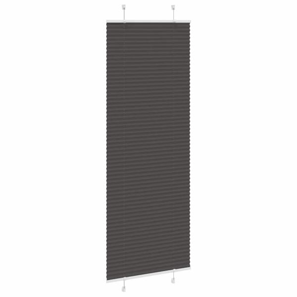 Plissee Schwarz 80x200 cm Stoffbreite 79,4 cm Polyester