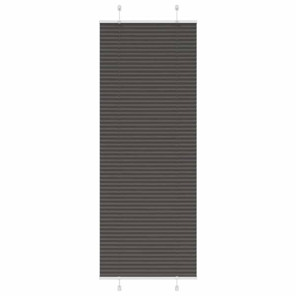 ARDEBO.de - Plissee Schwarz 70x200 cm Stoffbreite 69,4 cm Polyester