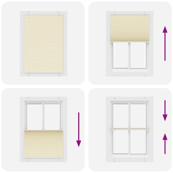 Plissee Creme 95x100 cm Stoffbreite 94,4 cm Polyester